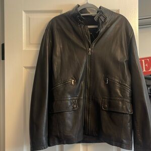 Banana Republic, leather jacket size large